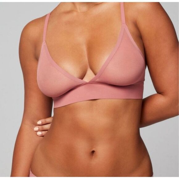 ✨SOMA Mesh Triangle Sz Medium Bra Bralette With Get-A-Grip Straps in Clay Rose✨ - Picture 2 of 6